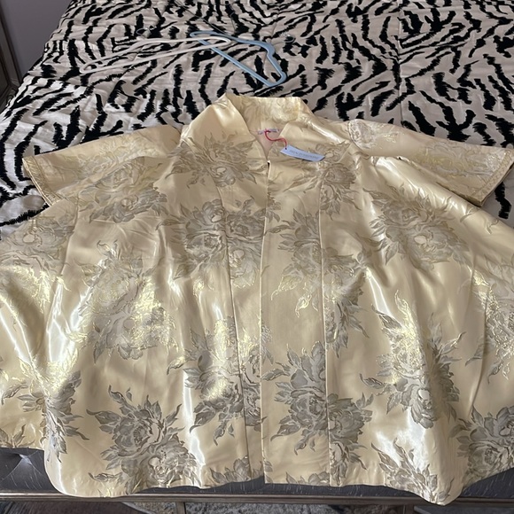 France’s Valentine short Metallic Jacquard swing coat plating , size M; new - Picture 8 of 10